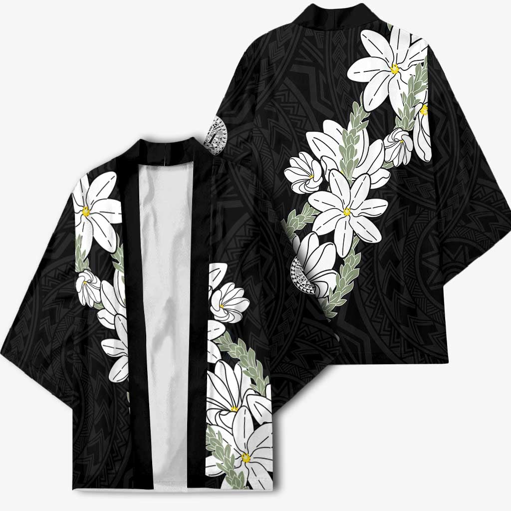 Ia Orana Tahiti Tiare Kimono Black Lei - Polynesian Pride