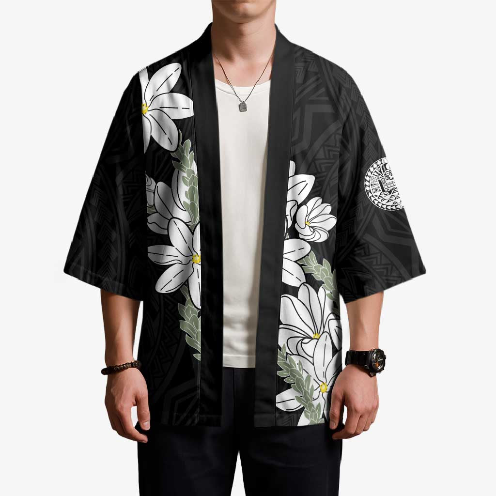 Ia Orana Tahiti Tiare Kimono Black Lei - Polynesian Pride