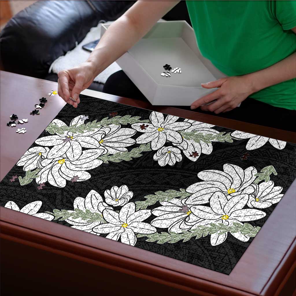 Ia Orana Tahiti Tiare Puzzle Black Lei - Polynesian Pride