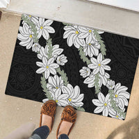 Ia Orana Tahiti Tiare Rubber Doormat Black Lei - Polynesian Pride