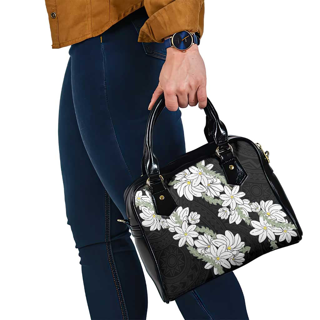 Ia Orana Tahiti Tiare Shoulder Handbag Black Lei - Polynesian Pride