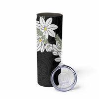 Ia Orana Tahiti Tiare Skinny Tumbler Black Lei - Polynesian Pride