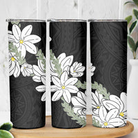 Ia Orana Tahiti Tiare Skinny Tumbler Black Lei - Polynesian Pride