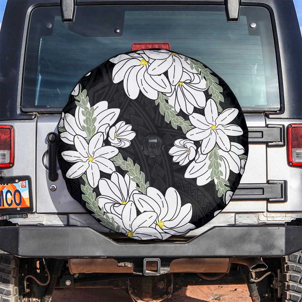 Ia Orana Tahiti Tiare Spare Tire Cover Black Lei LT7 Black - Polynesian Pride