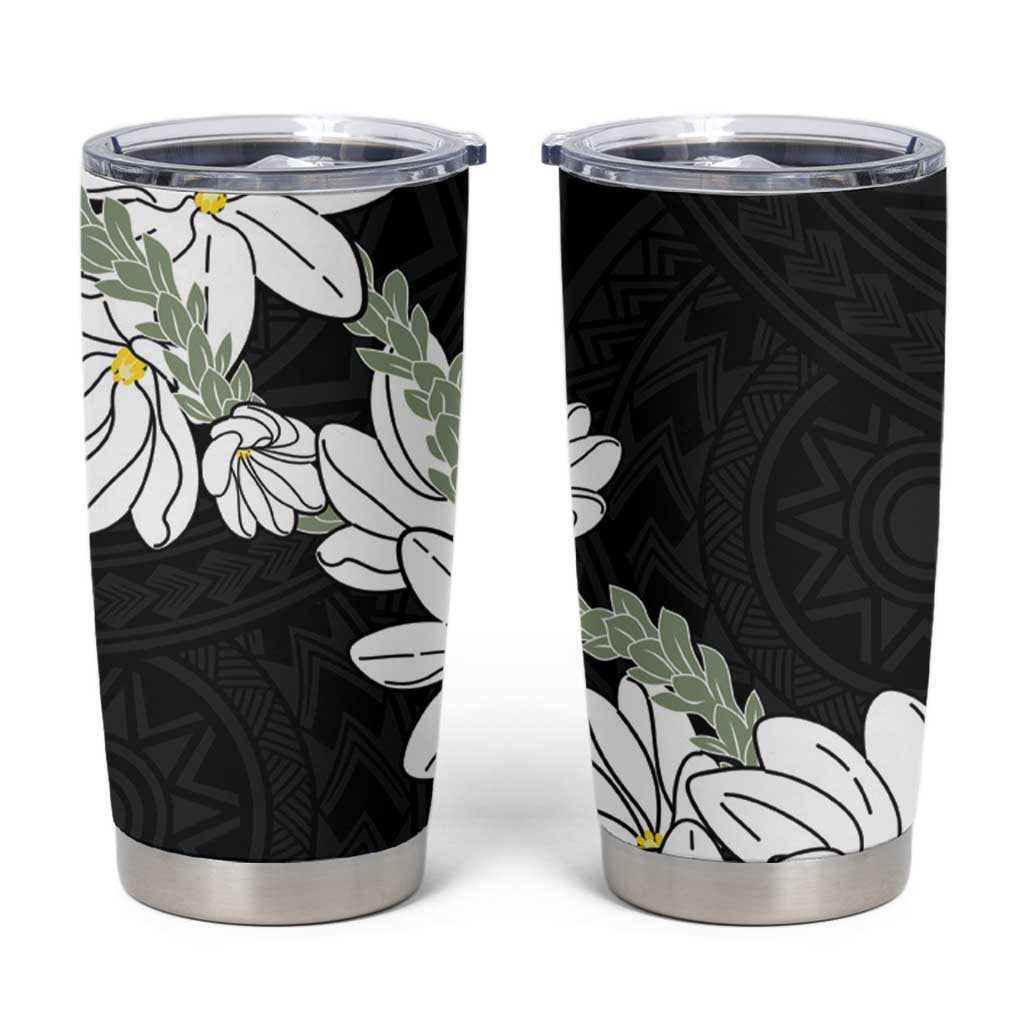 Ia Orana Tahiti Tiare Tumbler Cup Black Lei - Polynesian Pride