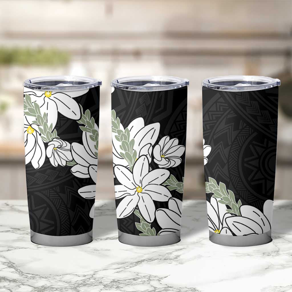 Ia Orana Tahiti Tiare Tumbler Cup Black Lei - Polynesian Pride