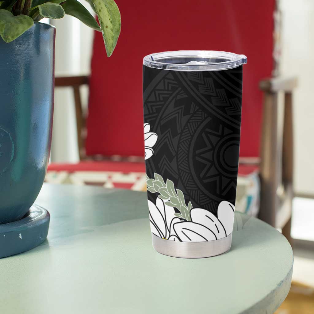 Ia Orana Tahiti Tiare Tumbler Cup Black Lei - Polynesian Pride