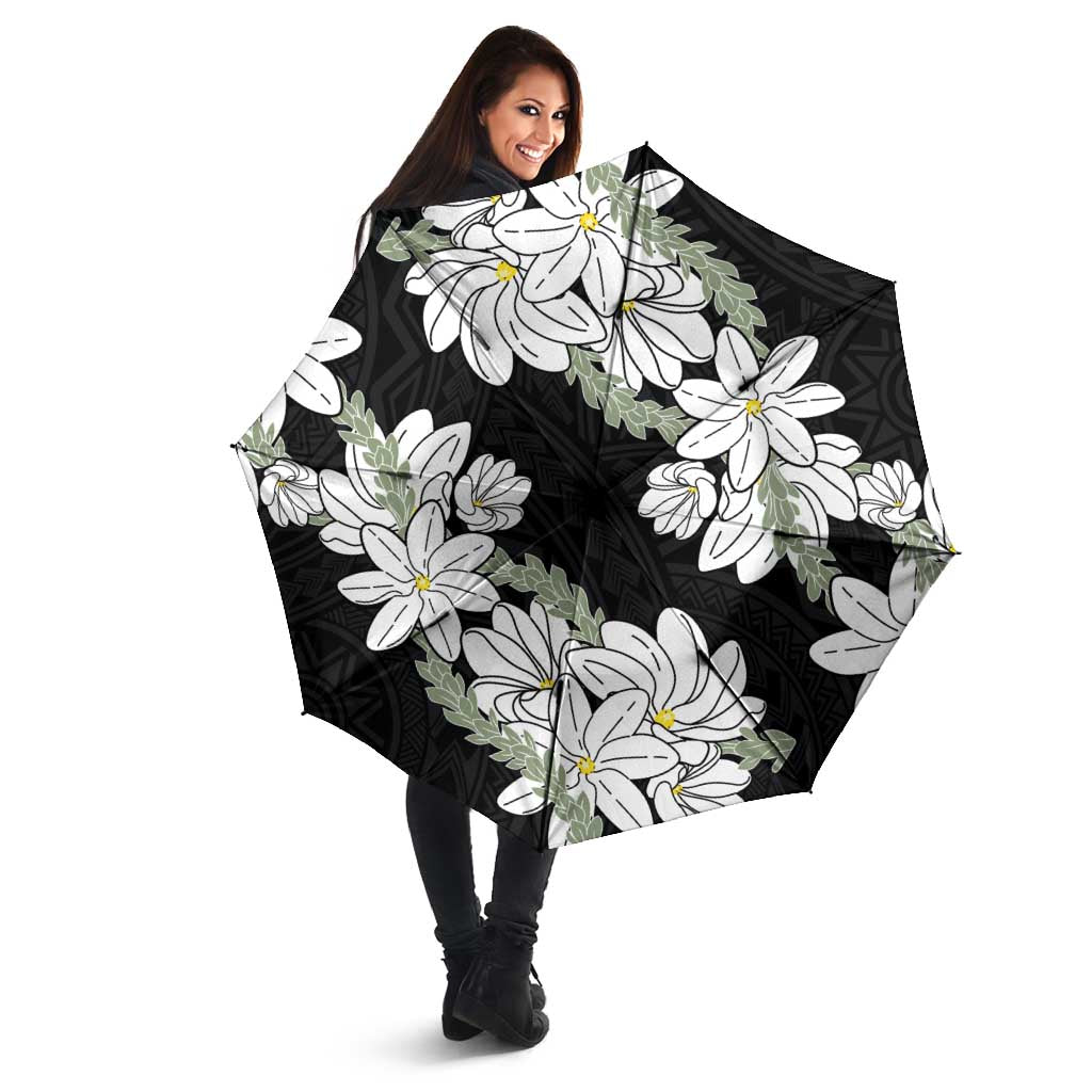 Ia Orana Tahiti Tiare Umbrella Black Lei - Polynesian Pride