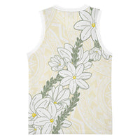 Ia Orana Tahiti Tiare Basketball Jersey Lemon Yellow Lei - Polynesian Pride