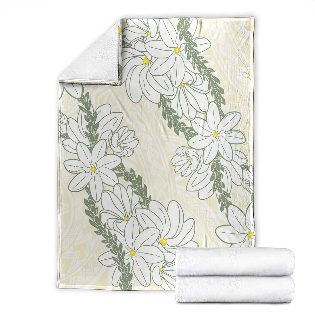 Ia Orana Tahiti Tiare Blanket Lemon Yellow Lei - Polynesian Pride