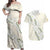 Ia Orana Tahiti Tiare Couples Matching Off Shoulder Maxi Dress and Hawaiian Shirt Lemon Yellow Lei - Polynesian Pride