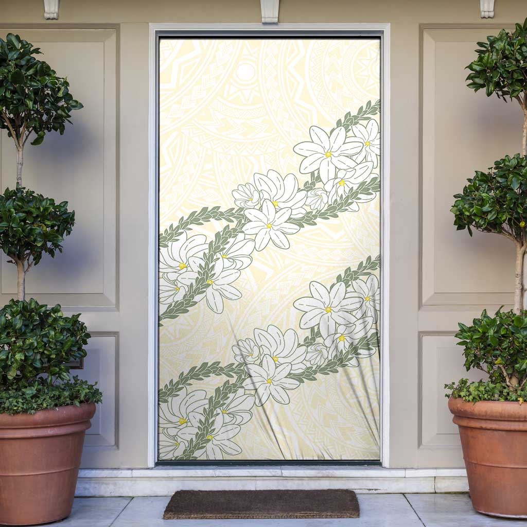 Ia Orana Tahiti Tiare Door Cover Lemon Yellow Lei LT7 Lemon - Polynesian Pride