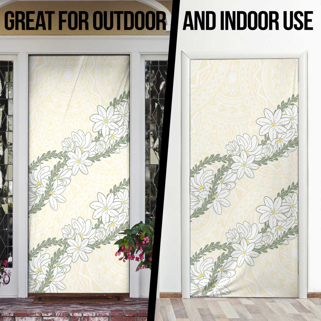 Ia Orana Tahiti Tiare Door Cover Lemon Yellow Lei - Polynesian Pride