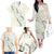 Ia Orana Tahiti Tiare Family Matching Off The Shoulder Long Sleeve Dress and Hawaiian Shirt Lemon Yellow Lei - Polynesian Pride