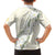 Ia Orana Tahiti Tiare Family Matching Off Shoulder Short Dress and Hawaiian Shirt Lemon Yellow Lei - Polynesian Pride