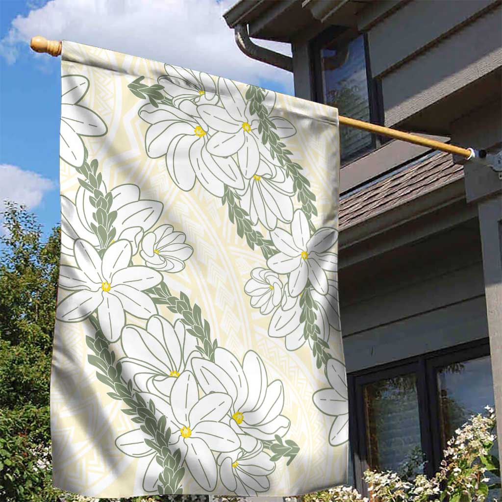 Ia Orana Tahiti Tiare Garden Flag Lemon Yellow Lei - Polynesian Pride