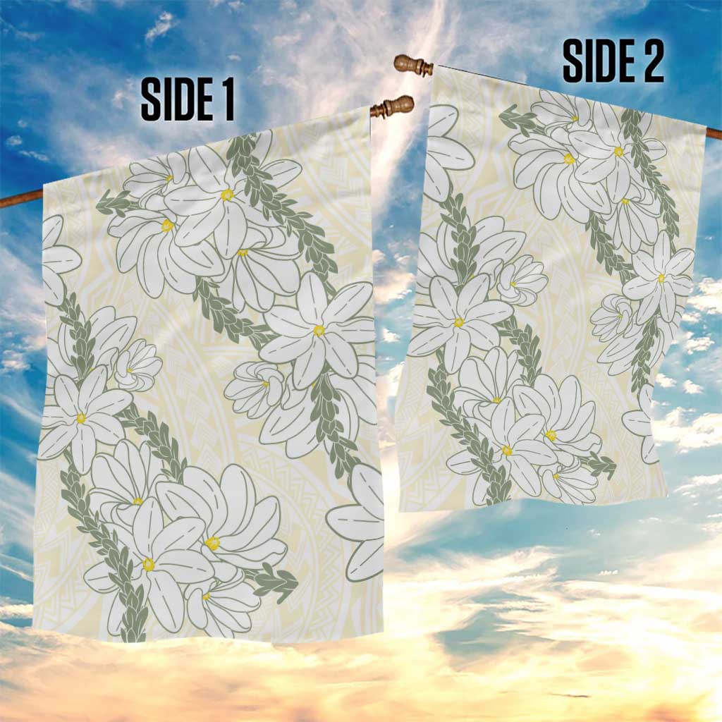 Ia Orana Tahiti Tiare Garden Flag Lemon Yellow Lei - Polynesian Pride