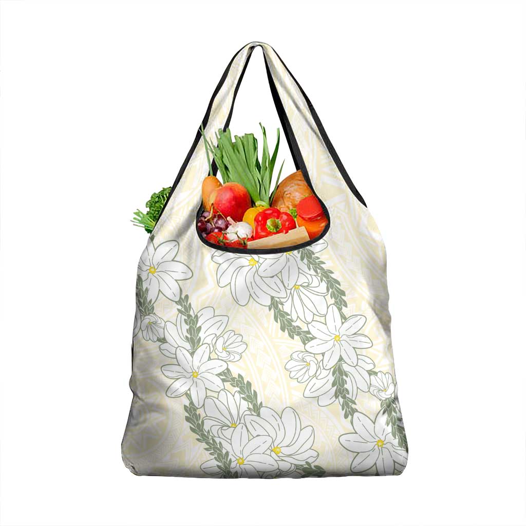 Ia Orana Tahiti Tiare Grocery Bag Lemon Yellow Lei LT7 1-pack One Size Lemon - Polynesian Pride