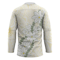 Ia Orana Tahiti Tiare Hockey Jersey Lemon Yellow Lei - Polynesian Pride