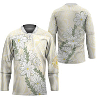 Ia Orana Tahiti Tiare Hockey Jersey Lemon Yellow Lei - Polynesian Pride