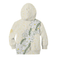 Ia Orana Tahiti Tiare Kid Hoodie Lemon Yellow Lei - Polynesian Pride