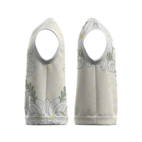 Ia Orana Tahiti Tiare Christmas Knitted V-Neck Vest Lemon Yellow Lei - Polynesian Pride