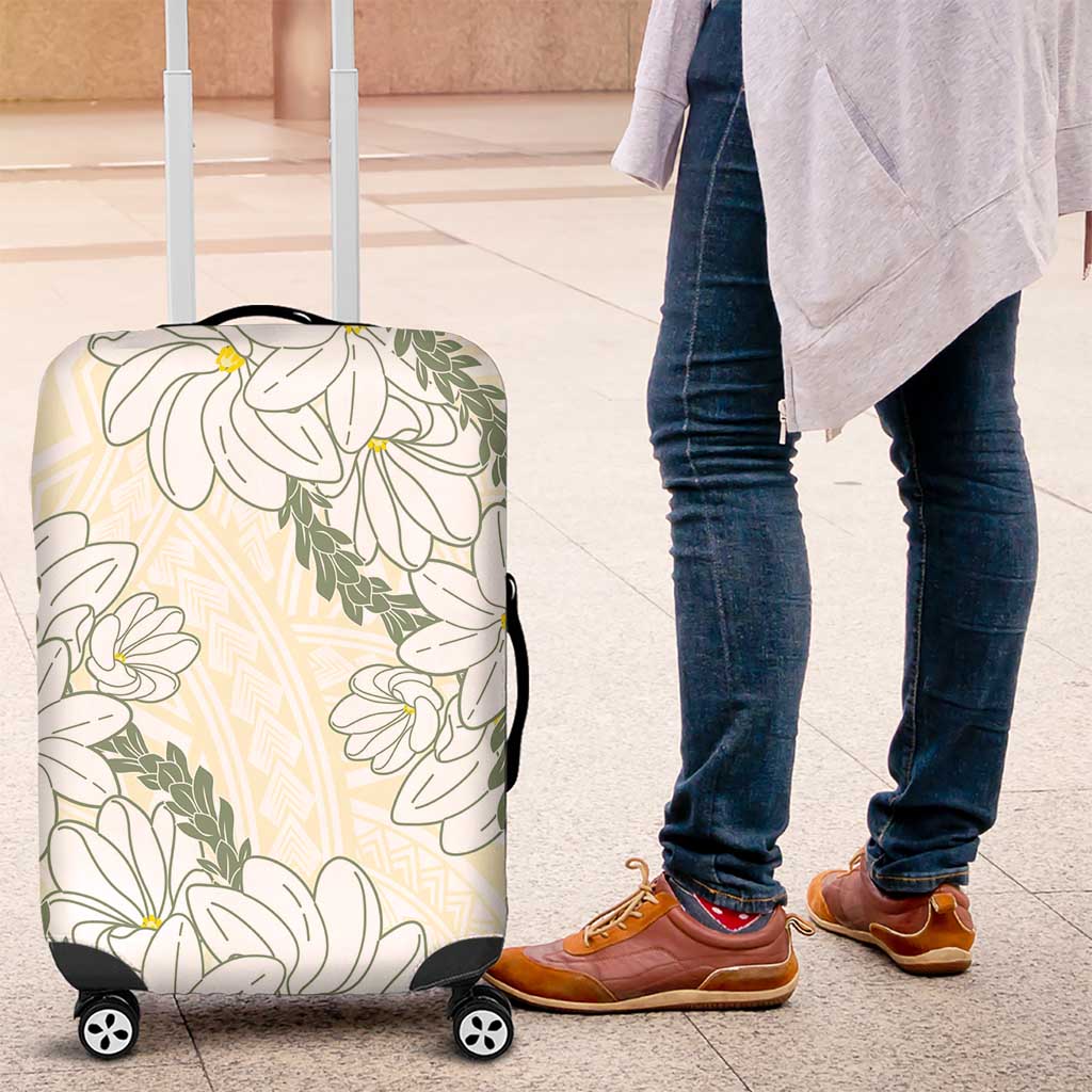 Ia Orana Tahiti Tiare Luggage Cover Lemon Yellow Lei LT7 Lemon - Polynesian Pride