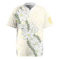 Ia Orana Tahiti Tiare Rugby Jersey Lemon Yellow Lei - Polynesian Pride