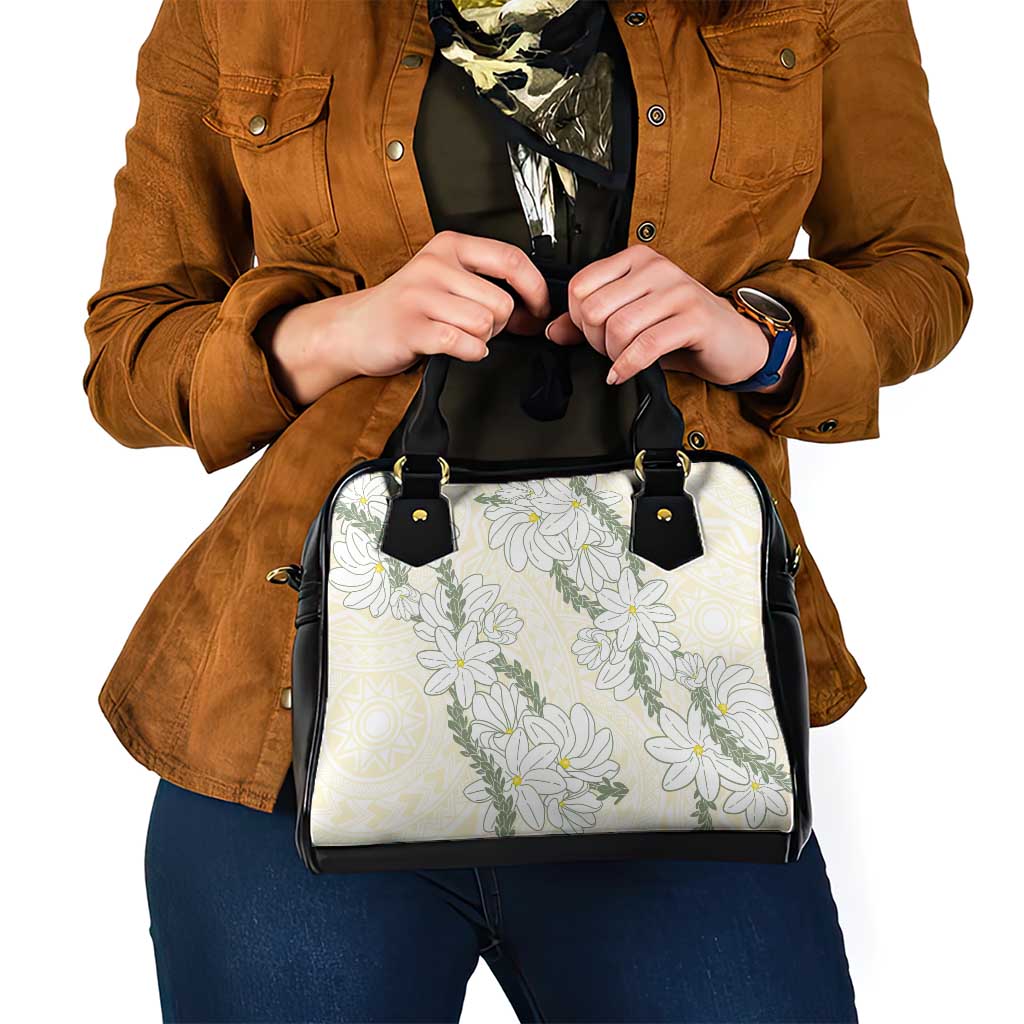 Ia Orana Tahiti Tiare Shoulder Handbag Lemon Yellow Lei - Polynesian Pride