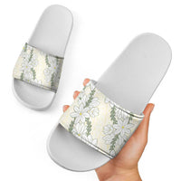 Ia Orana Tahiti Tiare Slide Sandals Lemon Yellow Lei - Polynesian Pride