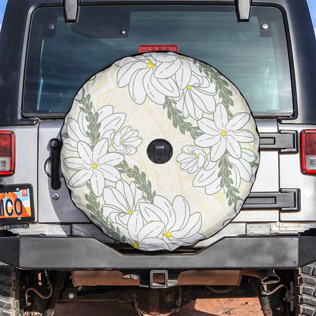 Ia Orana Tahiti Tiare Spare Tire Cover Lemon Yellow Lei LT7 Lemon - Polynesian Pride