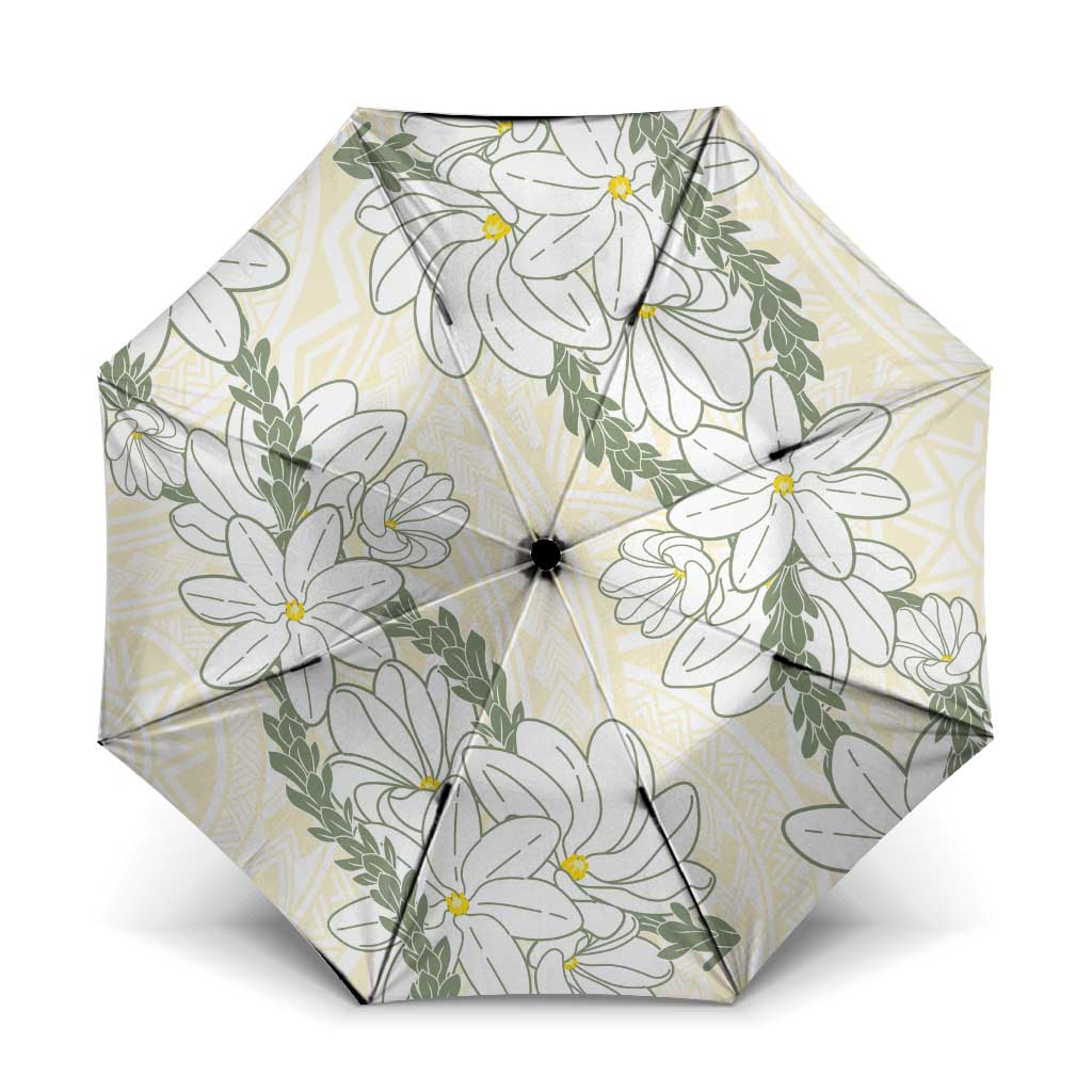 Ia Orana Tahiti Tiare Umbrella Lemon Yellow Lei LT7 One Size Folded 11.42 inch Opened Diameter 37.4 inch Lemon - Polynesian Pride
