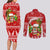 Hawaii Tiki Christmas Couples Matching Long Sleeve Bodycon Dress and Long Sleeve Button Shirt Mele Kalikimaka LT7 - Polynesian Pride