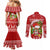 Hawaii Tiki Christmas Couples Matching Mermaid Dress and Long Sleeve Button Shirt Mele Kalikimaka LT7 - Polynesian Pride