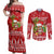 Hawaii Tiki Christmas Couples Matching Off Shoulder Maxi Dress and Long Sleeve Button Shirt Mele Kalikimaka LT7 Red - Polynesian Pride
