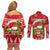Hawaii Tiki Christmas Couples Matching Off Shoulder Short Dress and Long Sleeve Button Shirt Mele Kalikimaka LT7 - Polynesian Pride