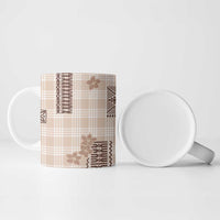 Hawaiian Quilt Tapa On Beige Palaka Motifs Ceramic Mug