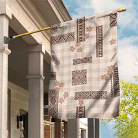 Hawaiian Quilt Tapa On Beige Palaka Motifs Garden Flag