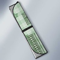 Hawaiian Quilt Tapa On Pastel Mint Palaka Motifs Auto Sun Shade