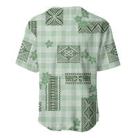 Hawaiian Quilt Tapa On Pastel Mint Palaka Motifs Baseball Jersey