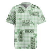 Hawaiian Quilt Tapa On Pastel Mint Palaka Motifs Rugby Jersey