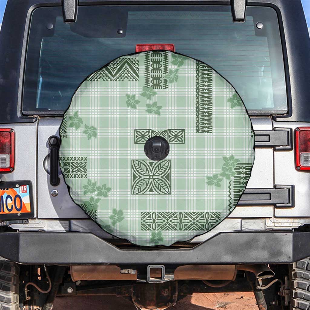Hawaiian Quilt Tapa On Pastel Mint Palaka Motifs Spare Tire Cover