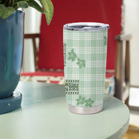 Hawaiian Quilt Tapa On Pastel Mint Palaka Motifs Tumbler Cup LT7 - Polynesian Pride
