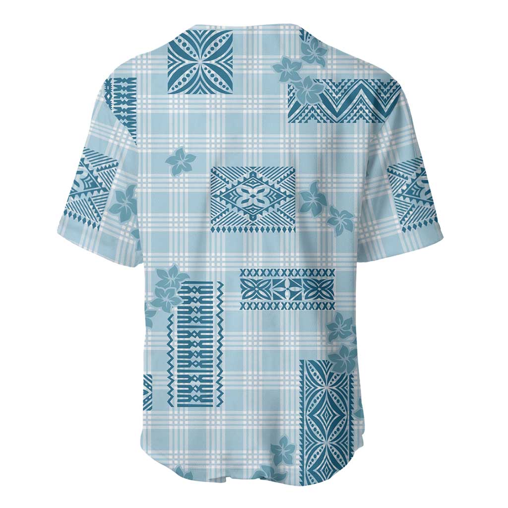Hawaiian Quilt Tapa On Cold Blue Palaka Motifs Baseball Jersey