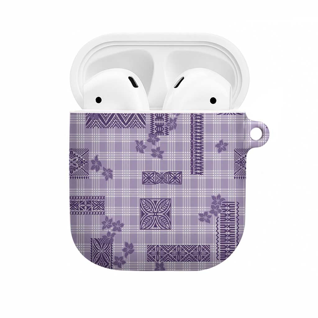 Hawaiian Quilt Tapa On Lilac Palaka Motifs AirPods Case LT7 Lilac - Polynesian Pride