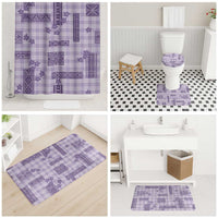 Hawaiian Quilt Tapa On Lilac Palaka Motifs Bathroom Set
