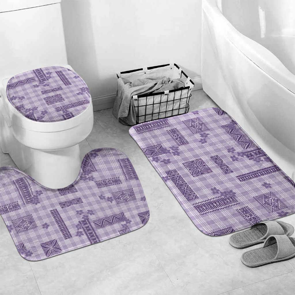 Hawaiian Quilt Tapa On Lilac Palaka Motifs Bathroom Set