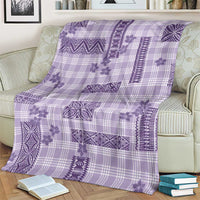Hawaiian Quilt Tapa On Lilac Palaka Motifs Blanket