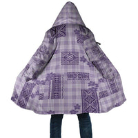 Hawaiian Quilt Tapa On Lilac Palaka Motifs Cloak