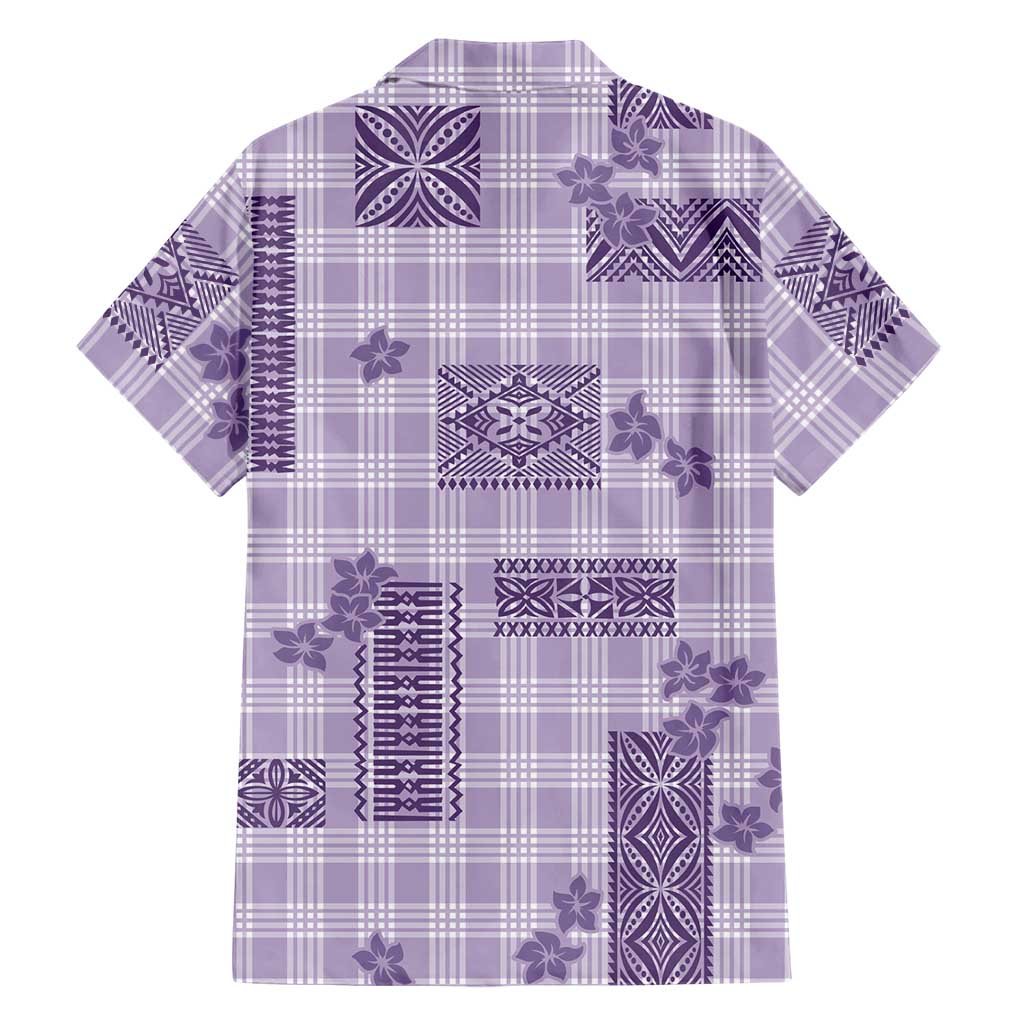 Hawaiian Quilt Tapa On Lilac Palaka Motifs Hawaiian Shirt